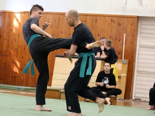 Kungfu bemutató az egyetemen - fotó: Sándor Judit