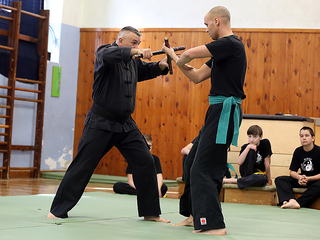 Kungfu bemutató az egyetemen - fotó: Sándor Judit