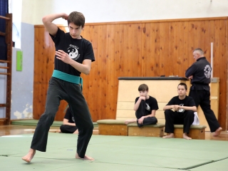 Kungfu bemutató az egyetemen - fotó: Sándor Judit