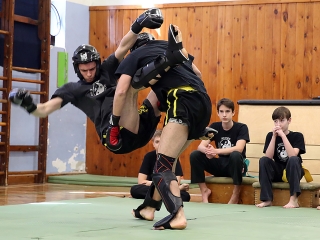 Kungfu bemutató az egyetemen - fotó: Sándor Judit