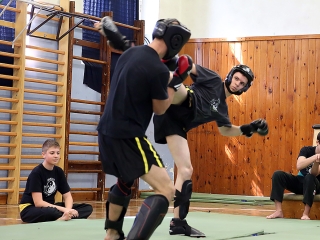 Kungfu bemutató az egyetemen - fotó: Sándor Judit