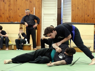 Kungfu bemutató az egyetemen - fotó: Sándor Judit