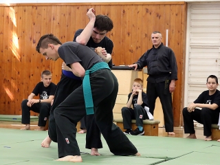 Kungfu bemutató az egyetemen - fotó: Sándor Judit