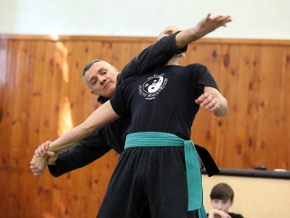 Kungfu bemutató az egyetemen - fotó: Sándor Judit