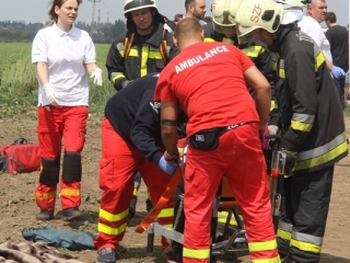 Buszbaleset Börgöndpusztánál - fotó: 