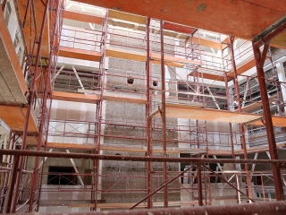 Az egykori zöld SZTK felújítása - fotó: Sándor Judit