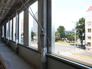 Az egykori zöld SZTK felújítása - fotó: Sándor Judit