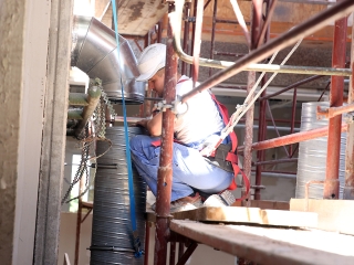 Az egykori zöld SZTK felújítása - fotó: Sándor Judit