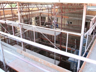 Az egykori zöld SZTK felújítása - fotó: Sándor Judit