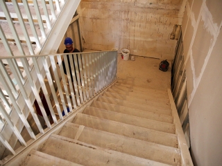 Az egykori zöld SZTK felújítása - fotó: Sándor Judit