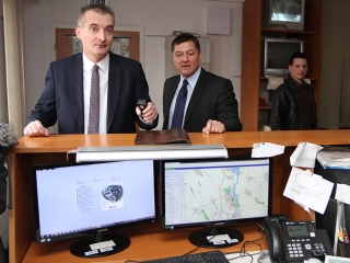 Polgármesteri látogatás a rendőrségen - fotó: Sándor Judit