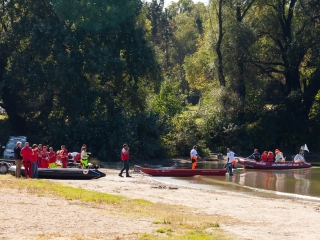 Vöröskeresztes gyakorlat a Szalki-szigeten - fotó: Ónodi Zoltán