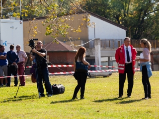 Vöröskeresztes gyakorlat a Szalki-szigeten - fotó: Ónodi Zoltán