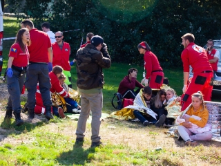 Vöröskeresztes gyakorlat a Szalki-szigeten - fotó: Ónodi Zoltán