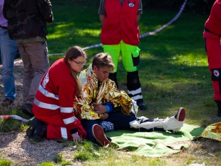 Vöröskeresztes gyakorlat a Szalki-szigeten - fotó: Ónodi Zoltán