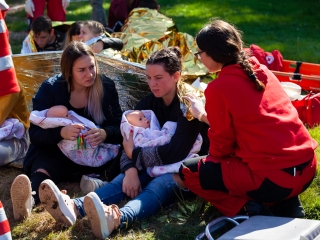 Vöröskeresztes gyakorlat a Szalki-szigeten - fotó: Ónodi Zoltán