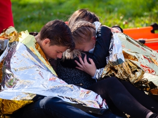 Vöröskeresztes gyakorlat a Szalki-szigeten - fotó: Ónodi Zoltán