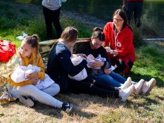Vöröskeresztes gyakorlat a Szalki-szigeten - fotó: Ónodi Zoltán