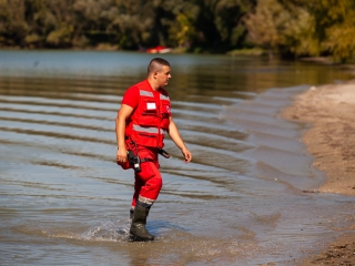 Vöröskeresztes gyakorlat a Szalki-szigeten - fotó: Ónodi Zoltán