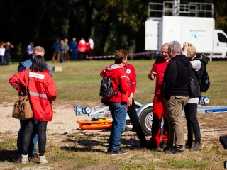 Vöröskeresztes gyakorlat a Szalki-szigeten - fotó: Ónodi Zoltán