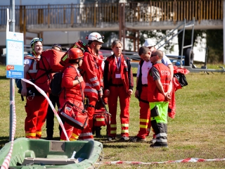 Vöröskeresztes gyakorlat a Szalki-szigeten - fotó: Ónodi Zoltán