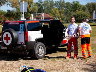 Vöröskeresztes gyakorlat a Szalki-szigeten - fotó: Ónodi Zoltán