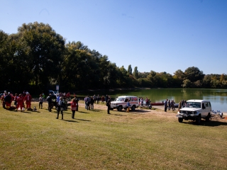 Vöröskeresztes gyakorlat a Szalki-szigeten - fotó: Ónodi Zoltán