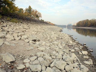 A Duna vízszintje városunknál - fotó: Sándor Judit