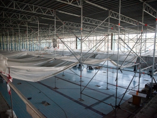 Jó ütemben halad az uszoda felújítása - fotó: Ónodi Zoltán