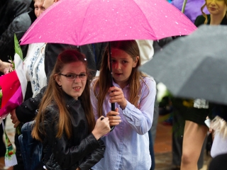 A Lorántffy iskola diákjainak ballagása a főtéren - fotó: Ónodi Zoltán