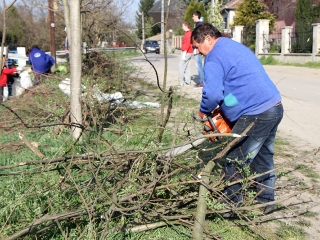 Szemétszedés a Duna-parton - fotó: Sándor Judit