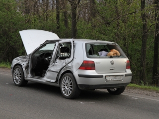 Karambol a 6-os úton - fotó: Ónodi Zoltán