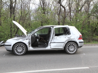 Karambol a 6-os úton - fotó: Ónodi Zoltán