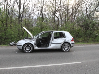 Karambol a 6-os úton - fotó: Ónodi Zoltán