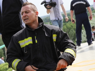 Erőpróba tűzoltóknak - fotó: Sándor Judit