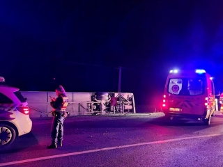 Buszbaleset a 62-es főúton - olvasói galéria - fotó: 