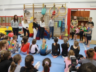 Eb-hősök köszöntése a tornacsarnokban - fotó: 