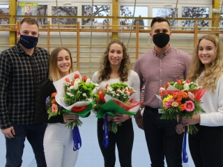 Eb-hősök köszöntése a tornacsarnokban - fotó: 