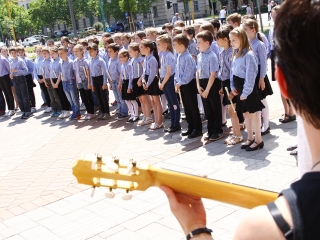 Zenés Flashmob a Városháza téren - fotó: Ónodi Zoltán