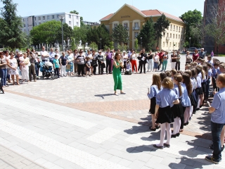 Zenés Flashmob a Városháza téren - fotó: Ónodi Zoltán