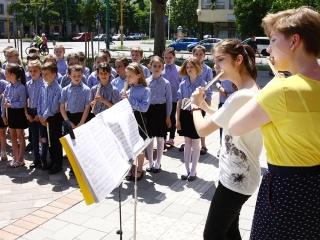 Zenés Flashmob a Városháza téren - fotó: Ónodi Zoltán