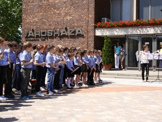 Zenés Flashmob a Városháza téren - fotó: Ónodi Zoltán