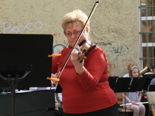 Tanévzáró koncert a téren - fotó: 