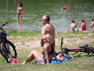 Benépesült a szabadstrand - fotó: 