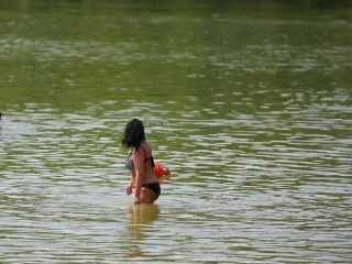 Benépesült a szabadstrand - fotó: 