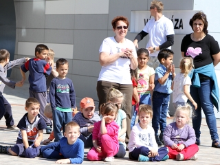 Labda banda a Városháza téren - fotó: Sándor Judit