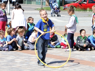 Labda banda a Városháza téren - fotó: Sándor Judit