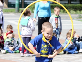 Labda banda a Városháza téren - fotó: Sándor Judit