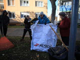 Levélszedés a város közterein - fotó: 