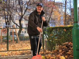 Levélszedés a város közterein - fotó: 